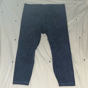 Like new! Athleta marbled blue 7/8 legging